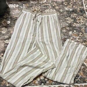 Striped Beige and White pants